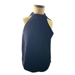 Boden Navy Blue Velvet Halterneck Top Size 8